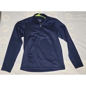 REI Co-op Mens Medium Midweight Base Layer Top Quarter Zip Blue Pullover - Picture 1 of 3