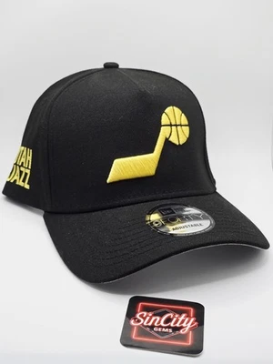 New Era Utah Jazz Upside Down Logo 9FORTY A-Frame Snapback Hat  - Image 1 of 4