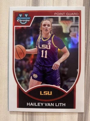 Hailey Van Lith 2024 Bowman University Chrome Basketball #07B-26 TCU WNBA - Image 1 of 4