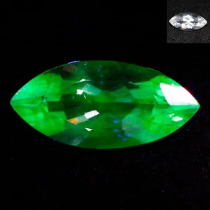 1.29 Ct Rare Marquise 12.2 x 5.7 MM White - Green Mexican Natural HYALITE OPAL - Picture 1 of 5