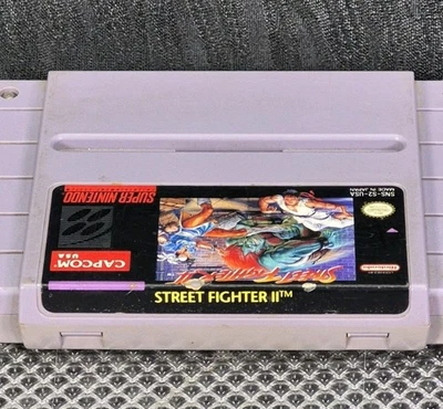 Street Fighter II SNES, 1992 Authentic Tested 1990s Nostalgic Nintendo Game  - Image 1 of 4