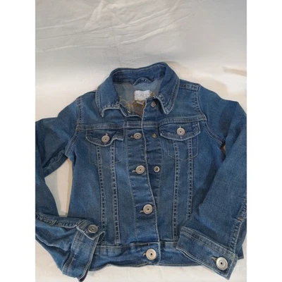 Chaqueta vaquera The Childrens Place niñas adornada flor talla 5/6 Foto 1 de 4