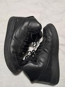 Größe 12 - Nike Air Force 1 '07 High Triple Black, gebraucht, CW2290-001 - Bild 1 von 7