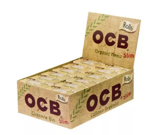 1 Box (24x) OCB Organic Hemp Slim Rolls aus Bio-Hanf ungebleicht 4m unbleached - Bild 1 von 2