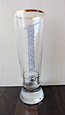FLENSBURGER Universaltulpe mit Goldrand, Flensburger Brauerei, Bierglas - Bild 1 von 3