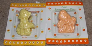 NEW vintage 1985 Avon Daisy Dreamer and Scamper Lilly Set Of Clips - Picture 1 of 4