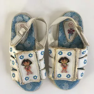 Dora The Explorer Sandals Size 11 White Open Toe Girl Original Nickelodeon's Vtg - Picture 1 of 23