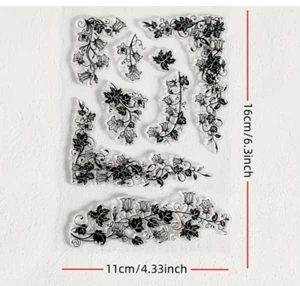 Border clear stamps Ivy vine card clay NEW Free Ship - Picture 1 of 1