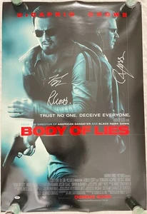 Body of Lies Cast Signed x3 Poster 27x40 PSA/DNA Leo Russell Crowe Ridley Scott - Picture 1 of 9