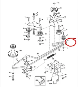 Cinghia Di Trasmissione Per JOHN DEERE LTR155 LTR166 LTR180 M141562 - Foto 1 di 1