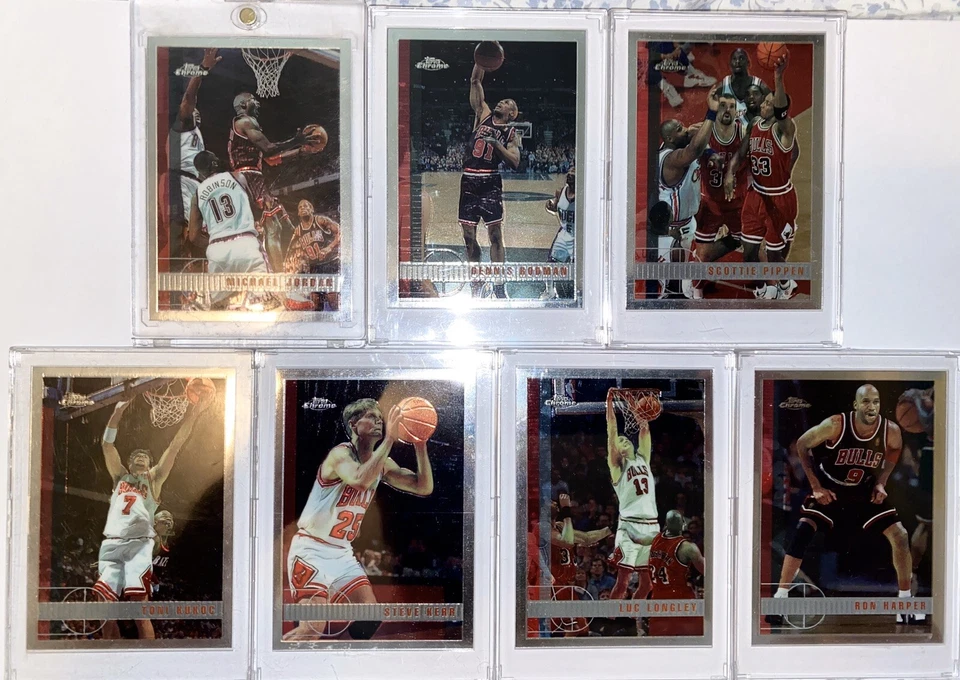 ** 1997-98 Topps Chrome Michael Jordan Scottie Pippen Dennis Rodman Bulls Set ** - Image 1 of 1
