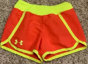 "A*" UNDER ARMOUR youth small heat gear orange and red shorts - Picture 1 of 2
