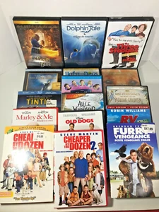 Lot of 16 Family DVDs RV Tin Tin 3 Stooges Polar Express Beauty & the Beast - Picture 1 of 11