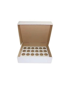 24 Hole Standard Cupcake Boxes Strong Corrugated Card - 5 Pack - Picture 1 of 1