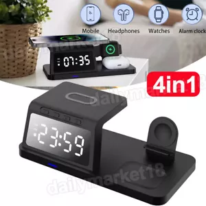 4in1 Fast Wireless Charger Station Dock For Apple Watch iPhone 15 14 13 Pro Max - Picture 1 of 12
