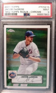 Jacob deGrom N.Y Mets PSA 9 2021 Topps Chrome 1952 Redux  - Bild 1 von 4