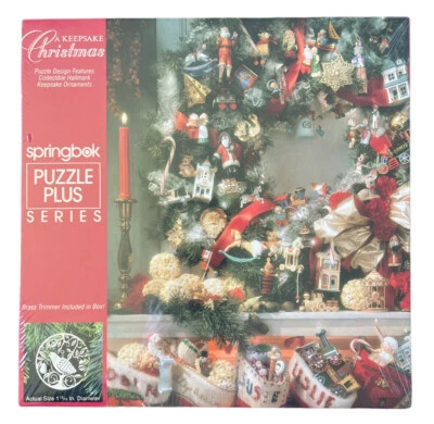 Vintage90s Springbok Puzzle 500 Piece "A Keepsake Christmas" W/Keepsake Ornament - Image 1 of 4