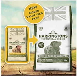 Harringtons Complete Turkey & Veg Dry Dog Food 18kg, All Natural Ingredients - Picture 1 of 1