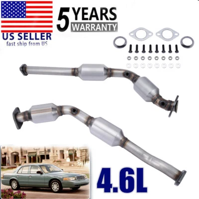 Left+Right Catalytic Converter For Ford Mercury Lincoln Crown Victoria 2002-2011 Foto 1 de 4