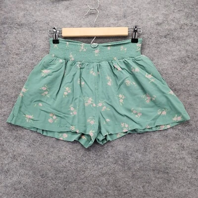 Pantalones Cortos American Eagle Para Mujer XS Fluidos Cintura Elástica Verde Floral Foto 1 de 4