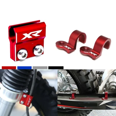 For HONDA XR 250R XR400R 1996-2004 XR LOGO Front Rear Brake Lines Hose Clamp - Image 1 of 4