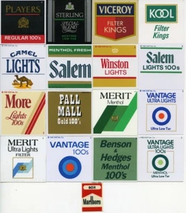 17 Cigarette Machine Labels Tags Lot B vending original vintage salem camel kool - Picture 1 of 1