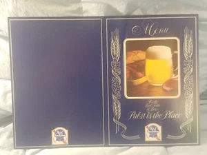 Vintage Pabst Beer Advertising Menu Sign 1981 "Enjoy The Real Taste Of Beer" - Picture 1 of 2
