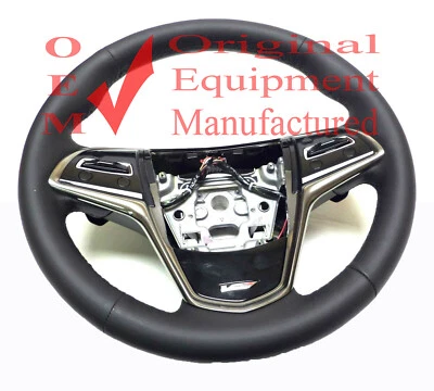 2016 to 2019 Cadillac ATS Sport V VS Steering Wheel Black Ebony High Performance - Image 1 of 4