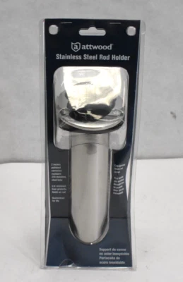 Soporte de varilla de acero inoxidable Attwood serie estándar 15 grados junta de tapa negra Foto 1 de 4