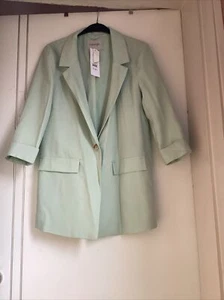 George New £26 Light Green Summer Spring Blazer Women Size 6 Long28” - Picture 1 of 7