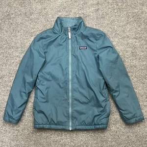 Patagonia Jacket Girls L Abalone Blue 4-in-1 Everyday Reversible Fleece Full Zip - Picture 1 of 16