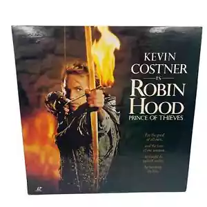 Robin Hood Prince of Thieves Laserdisc 1991 Kevin Costner Movie RARE - Imagen 1 de 14