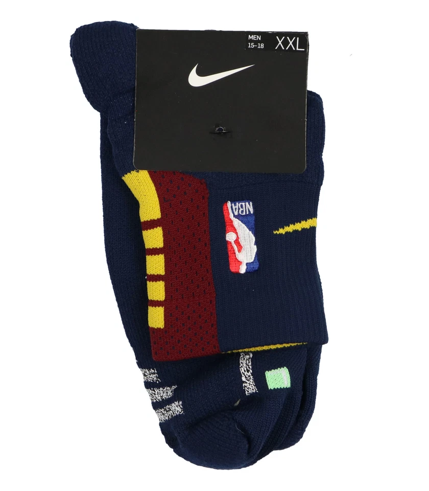 Calcetines NIKE NBA PowerGrip Elite Cuarto XX-Grandes (15-18) Azul Borgoña Dorado Cavs Foto 1 de 2