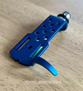 Japanese Style Blue Headshell w/ 7N OFC Silver Insulated Phono Cartridge Leads! - Picture 1 of 6