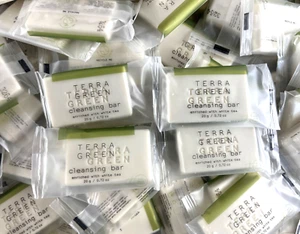 Lot of 100 Terra Green White Tea Soap Cleansing Bars 0.72 oz Hotel Travel Size - Picture 1 of 4