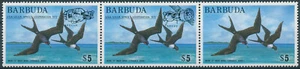 Barbuda 1975 MNH Birds on Stamps Frigatebird Apollo Soyuz OVPT Space 3v Set - Picture 1 of 1