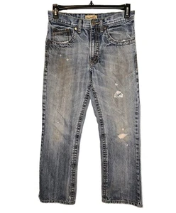 Pantalones de mezclilla para hombre Wrangler 20x desgastados destruidos grunge aplastados 30x29 pierna recta  - Imagen 1 de 22