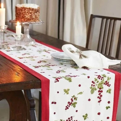 Couleur Nature Gooseberry Table Runner - 16 x 90 Inches - Image 1 of 4