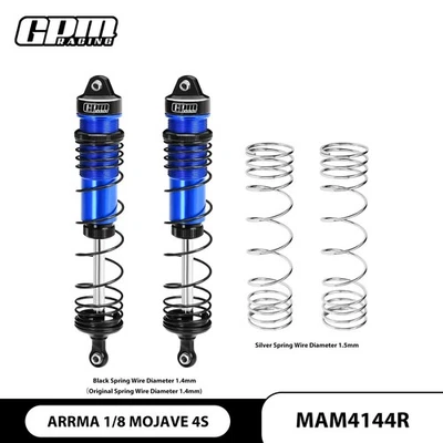 GPM Alloy Progressive Spring Rear Shock 144mm For ARRMA 1/8 Mojave 4S ARA330794 - Image 1 of 4