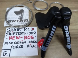 NEW + NOS SRAM RED PAIR OF SHIFTERS  10 x 2 Speed   +  NEW       (G) - Picture 1 of 6