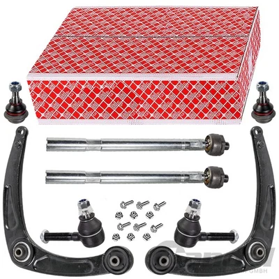 Febi Wishbone Ensemble 8 Pièces Avant Convient pour Peugeot 307 cc Sw Citroen C4 - Photo 1/4