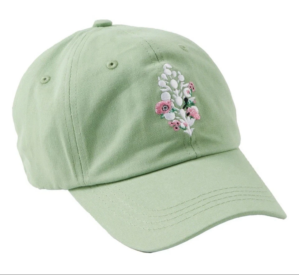 NEW Free People Movement Blooming Buti Woman’s Baseball Cap Green - Image 1 of 4