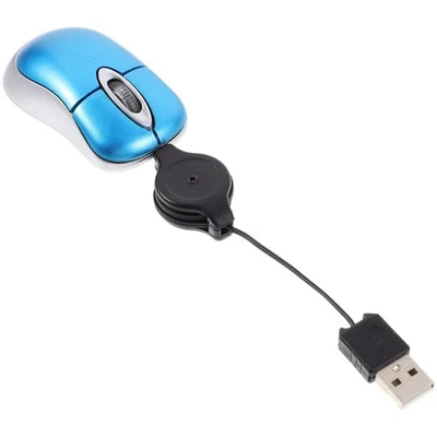 Travel Mini USB Mouse With Retractable Cable For Laptops - Image 1 of 4