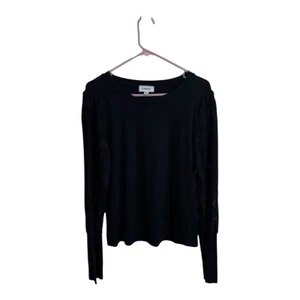 EVEREVE crew neck T-shirt XL ong puff lace sleeves long cuffs whimsigoth grunge - Picture 1 of 9