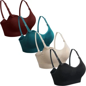 GXXGE 4Pack Nursing Bra for Breastfeeding Maternity Bras Push Up Silk Seamles... - Picture 1 of 7