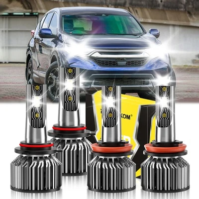 Kit faros LED bombillas haz alto bajo 6500K 26000LM para Honda CR-V 2015-2021 Foto 1 de 4