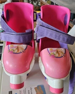 Pair of Adjustable Child's Barbie Roller Skates Used - Picture 1 of 5
