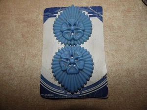 NUEVO DE COLECCIÓN LANSING AZUL BAQUELITA FLORAL CINTURÓN HEBILLA DAMAS EN TARJETA - Imagen 1 de 3