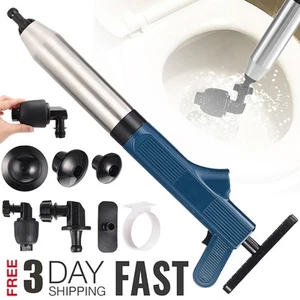 Toilettenkolben Set Hochdruck Luftablass Kit Air Toilet Plunger mit Manometer - Bild 1 von 23
