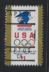 Dollar Denom Precancels - CA - Aptos - 2539-837 - $1 Olympic Rings - Picture 1 of 2